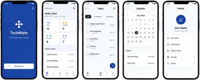 TechMate mobile app preview